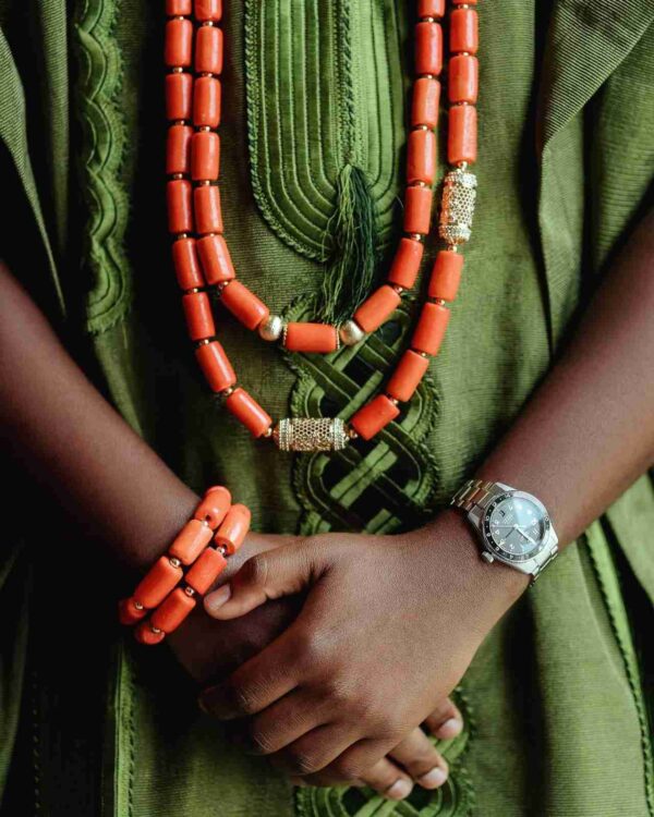 Tobi Green African Men Agbada - Image 2