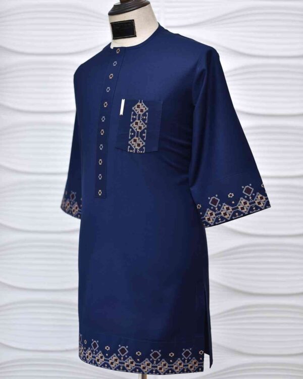 Grandeur Blue African Men's Clothing - Image 2