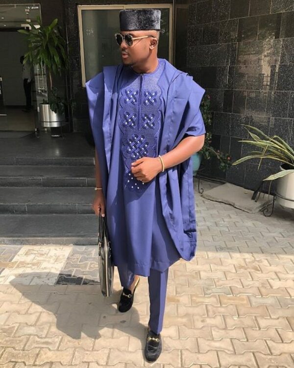 Lekson African Blue Agbada