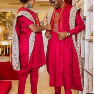 Mayowa African Couple's Agbada Wear
