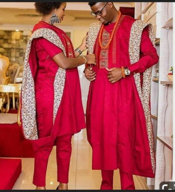 Mayowa African Couple's Agbada Wear
