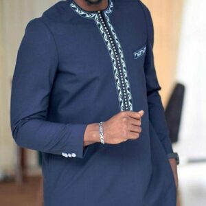 Wole Blue African Men Dress