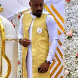 Akin White & Gold Men Outfit