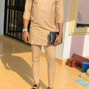 Latest African Men Shirt and Matching Pant Set