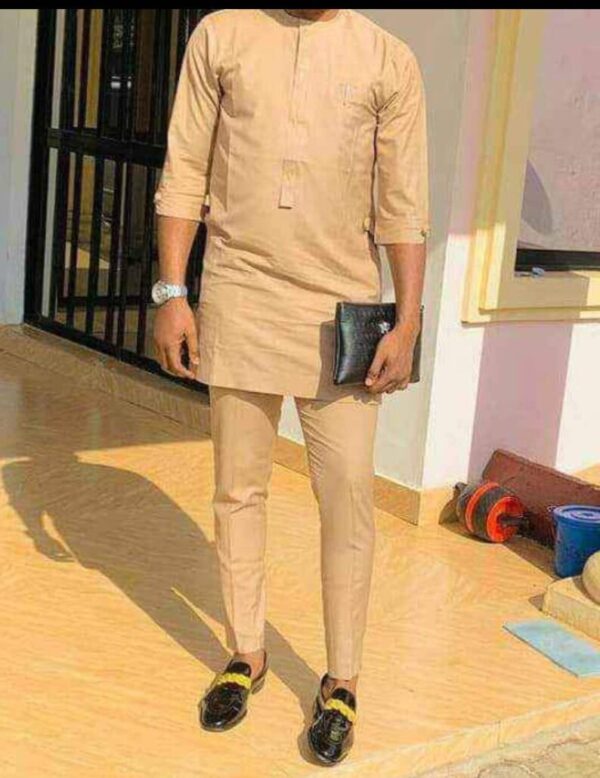 Latest African Men Shirt and Matching Pant Set