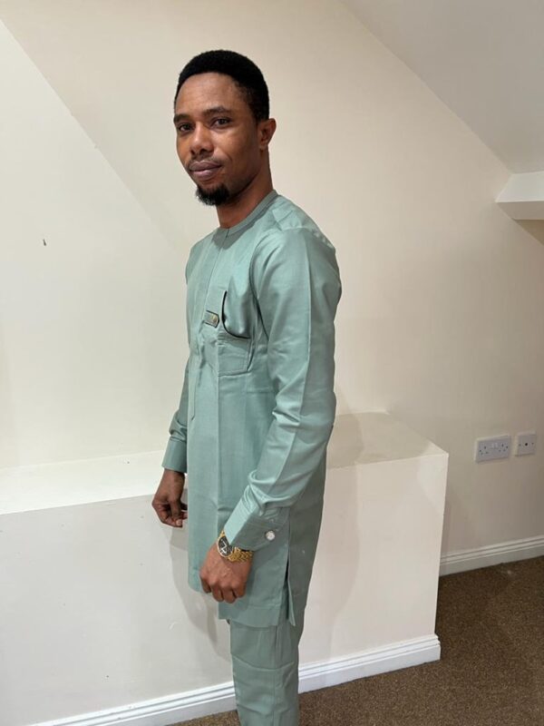 Kolade African Men Shirt and Matching Pant Set - Image 2