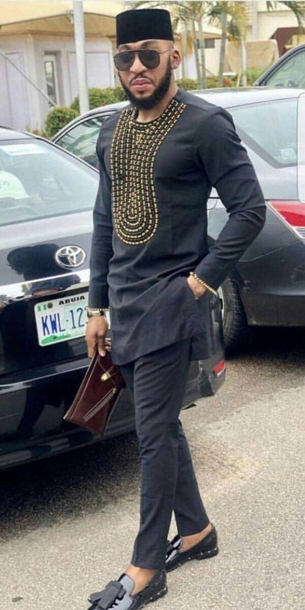 Dapson African men radial embroidered shirt