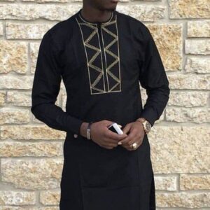 Akin black embroidered shirt