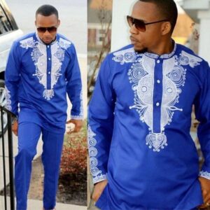 Demi African men shirt and matching pant set