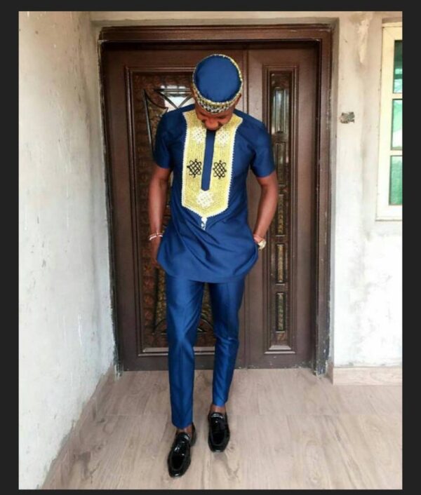 Demi African men clothing 2 piece outfit