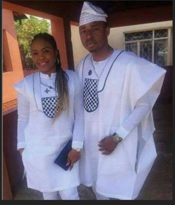Dele African Couple's Agbada Wear