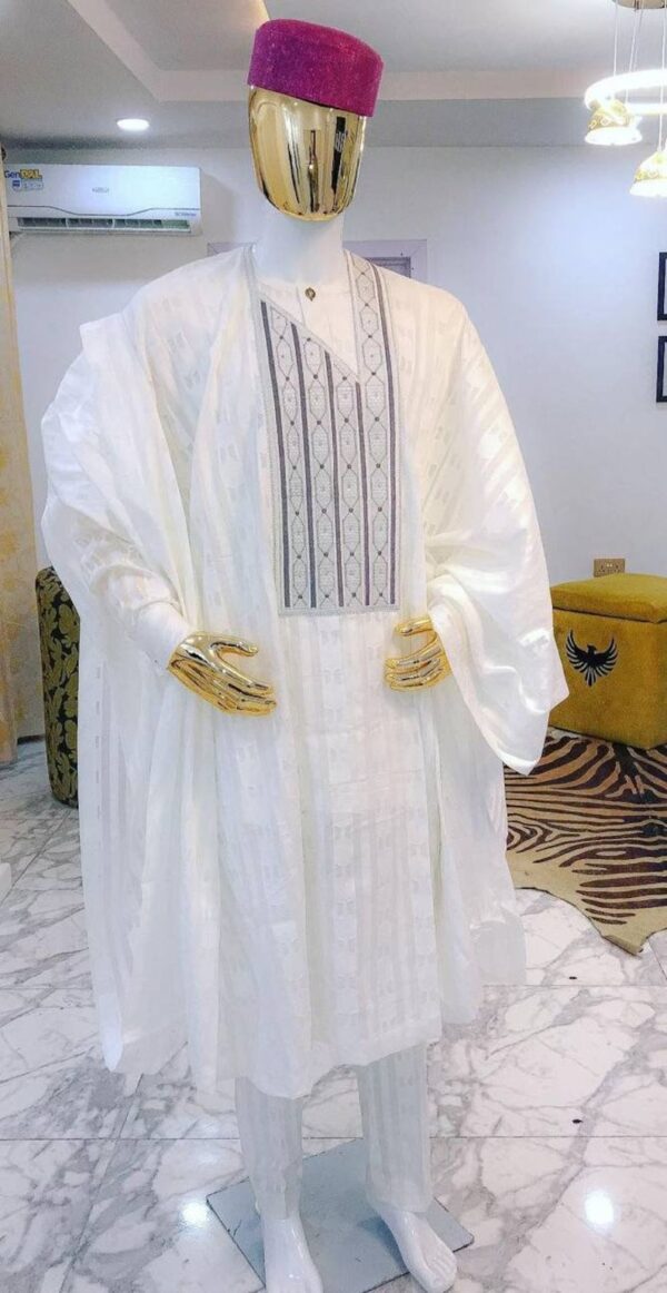 White voil Men agbada