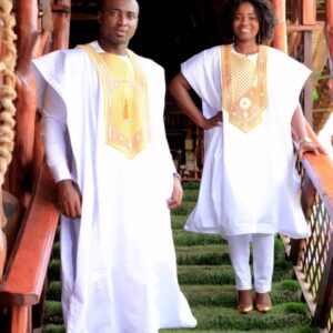 Adewolu Latest African Couple's Agbada Wear