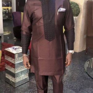 Ibe African men shirt and matching pant set