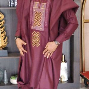 Elite stitches African men's agbada