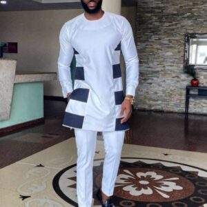 IJ African Men Clothing 2 Piece Outfit