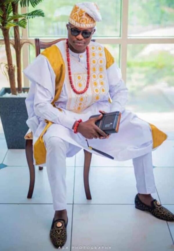 Tolani African men agbada, 3 Piece set