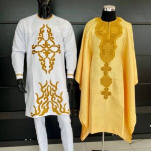 Gold African men agbada