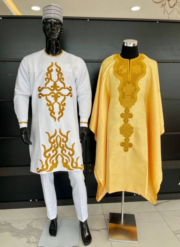 Gold African men agbada