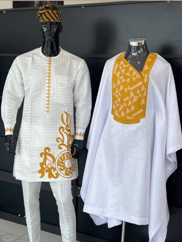 White African men agbada, 3 Piece set