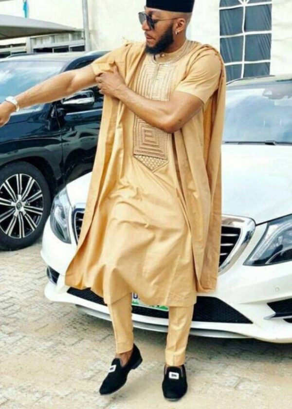 Ijesha gold African men clothing