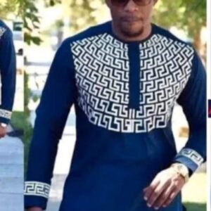 Omotola African men hologram shirt