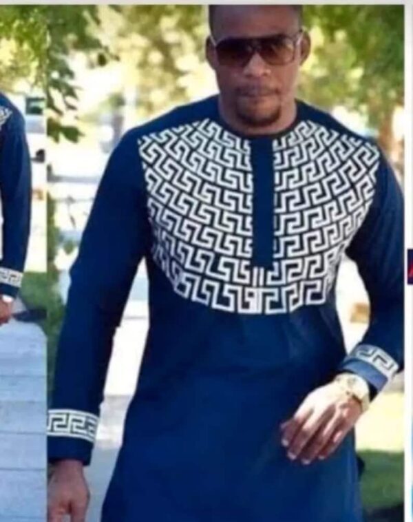 Omotola African men hologram shirt