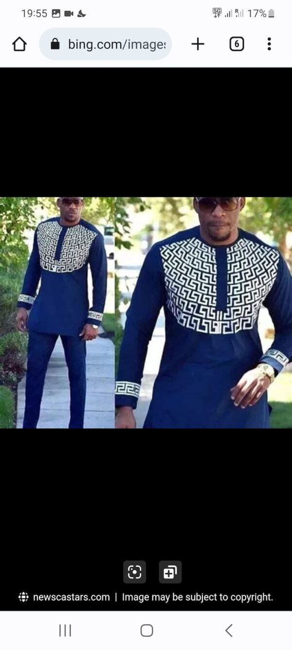 Omotola African men hologram shirt - Image 2