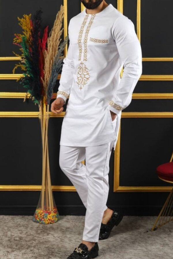 Salami African men shirt and matching pant set - Image 3