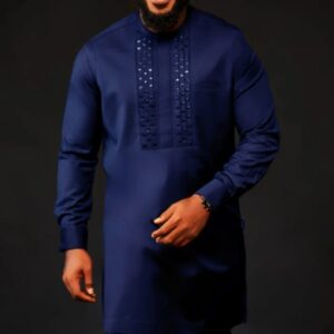 Itunu men's stoned shirt and matching pant set