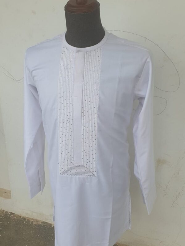 Itunu men's stoned shirt and matching pant set - Image 3