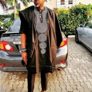 Afiz dark brown men attire