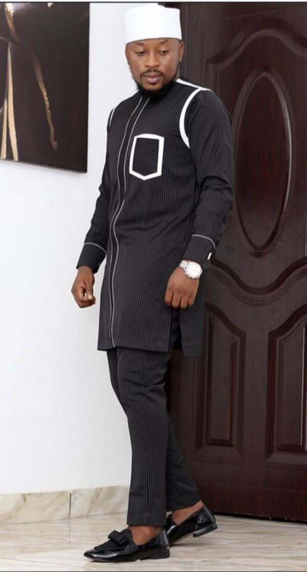 Check African Men Style 2 Piece Set
