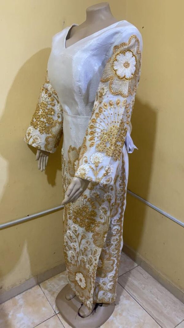 Atinuke White & Gold Couples Clothing