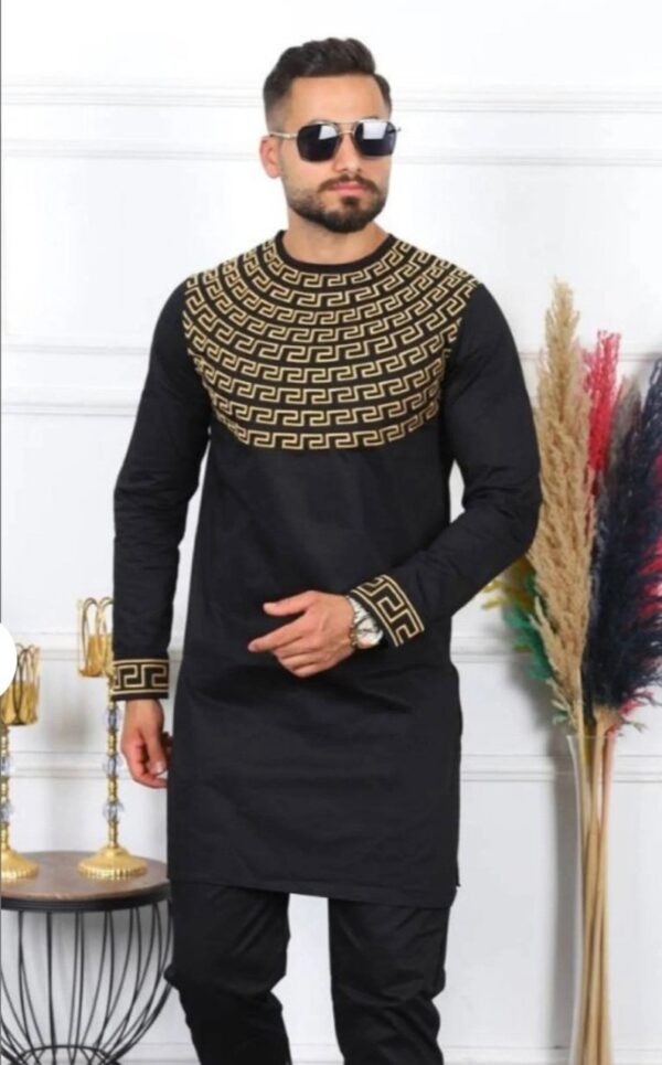Alade Black & gold men suit