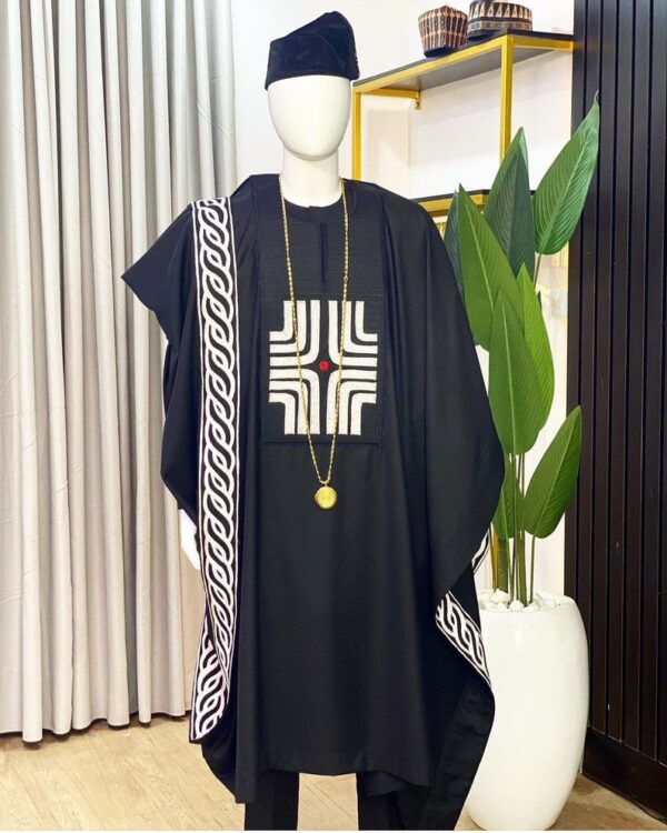Ilori African agbada/ 3 Piece - Image 2