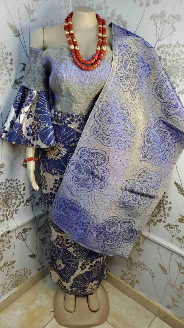 Classic Brocade Aso-Oke Suit - Image 2