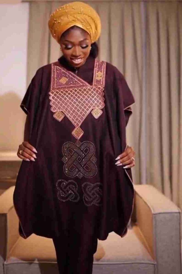 Omolola African white women's agbada