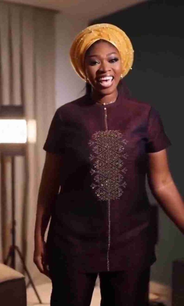 Omolola African white women's agbada - Image 2