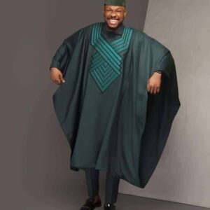 Ayo Burgundy African men agbada