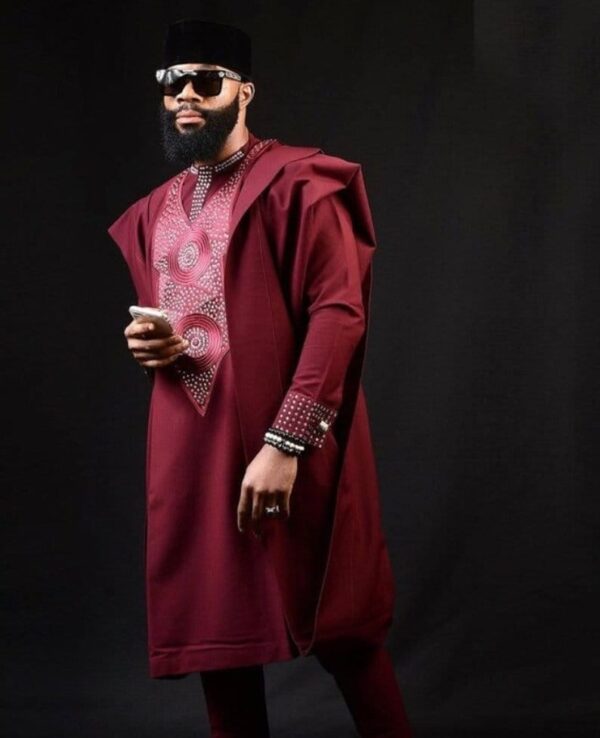 Wole Stoned Men Agbada Set